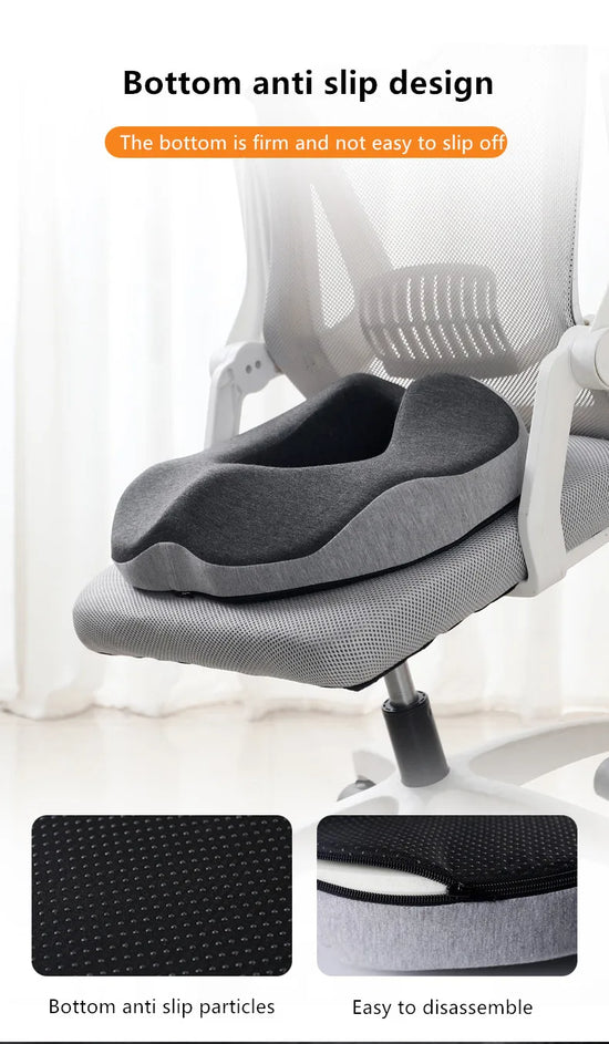 Cuscino Ortopedico Sedia Memory Foam – Supporto Antidolore Schiena e Coccige