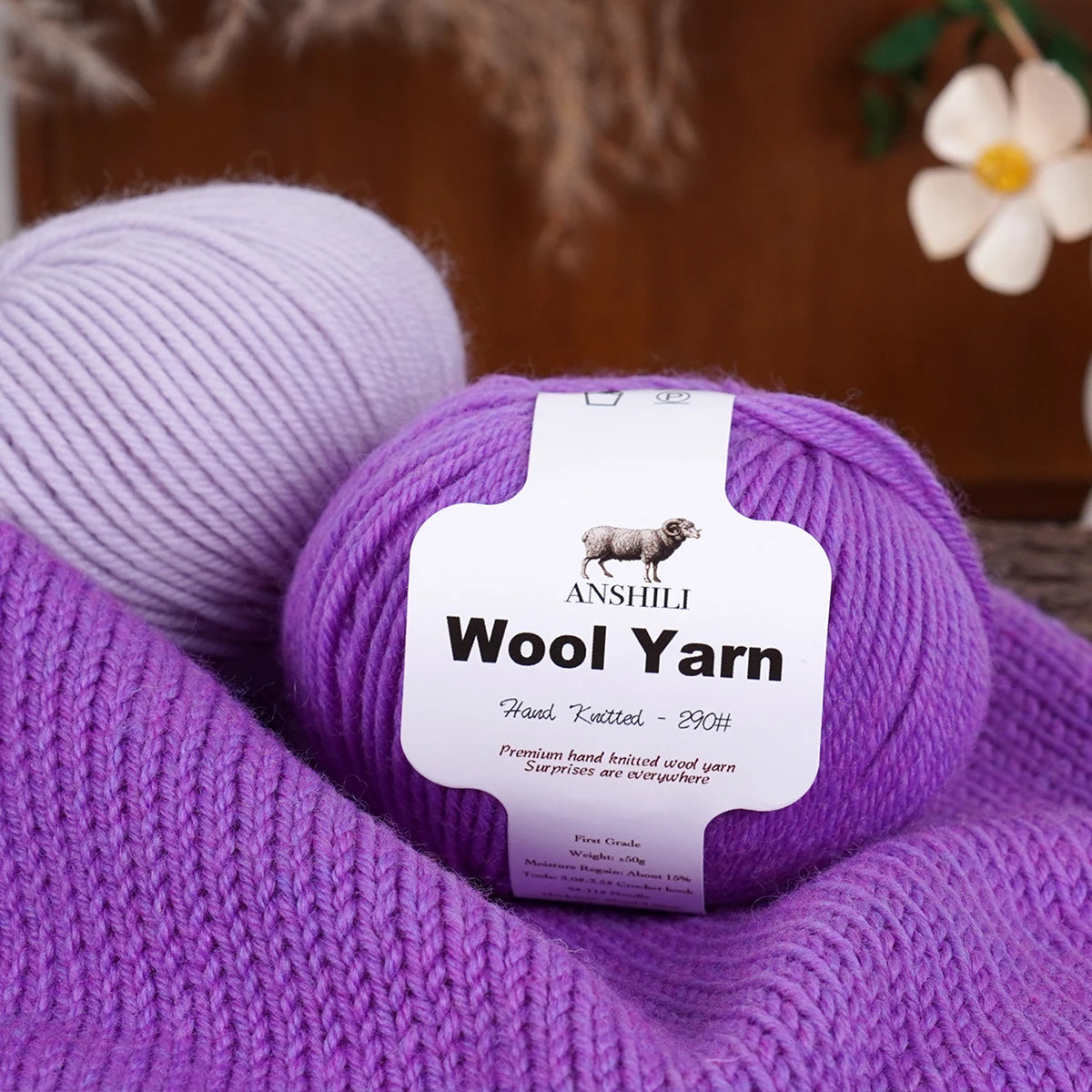 Filato Lana  Spessore Medio – Gomitolo per Maglieria e Uncinetto, Ideale per Maglioni & Accessori