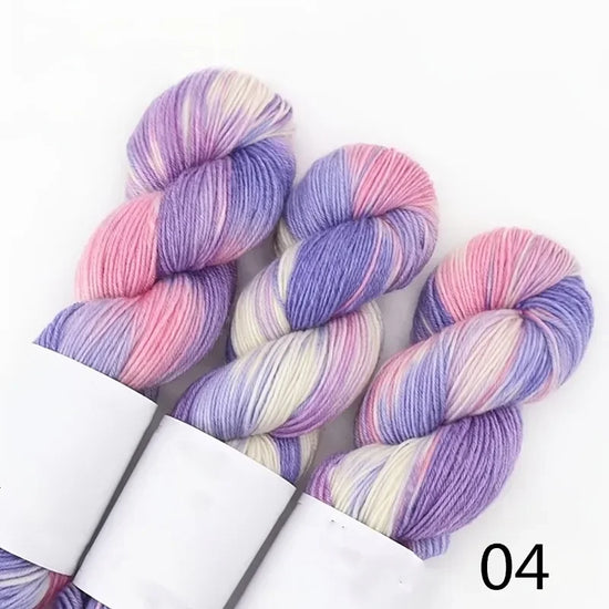 Set 3 × 100 g Lana Multicolore Sfumata – Filato Gradient per Maglieria e Uncinetto