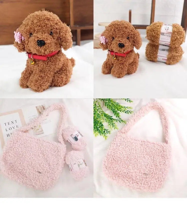 Filato teddy velvet 295 g – gomitolo pelliccia per fai-da-te maglia, borsa, coperta