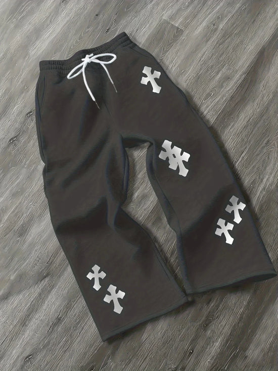 Pantaloni Baggy Uomo con Stampa Grafica e Coulisse - immagine 6