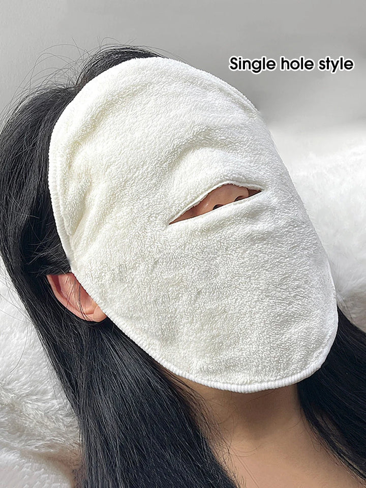 Asciugamano Viso Caldo/Freddo per Skincare – Maschera Viso con Compressa Termica e Ganci