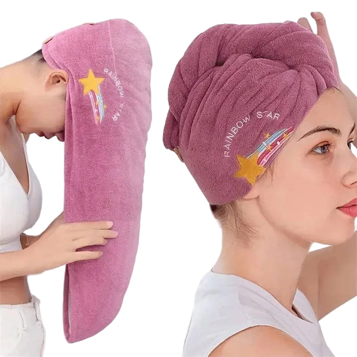 Turbante Asciugacapelli in Microfibra Assorbente – Asciugatura Rapida Capelli Donna