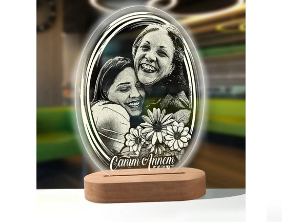 Lampada LED 3D Personalizzata con Foto, Nome e Data – Regalo Romantico per Coppie