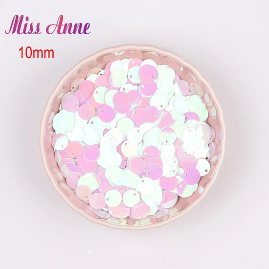Paillettes Flat Rotonde 10–25 mm con Foro – 10 g , Costumi, Scialli, Danza, Scrapbooking e Decorazioni