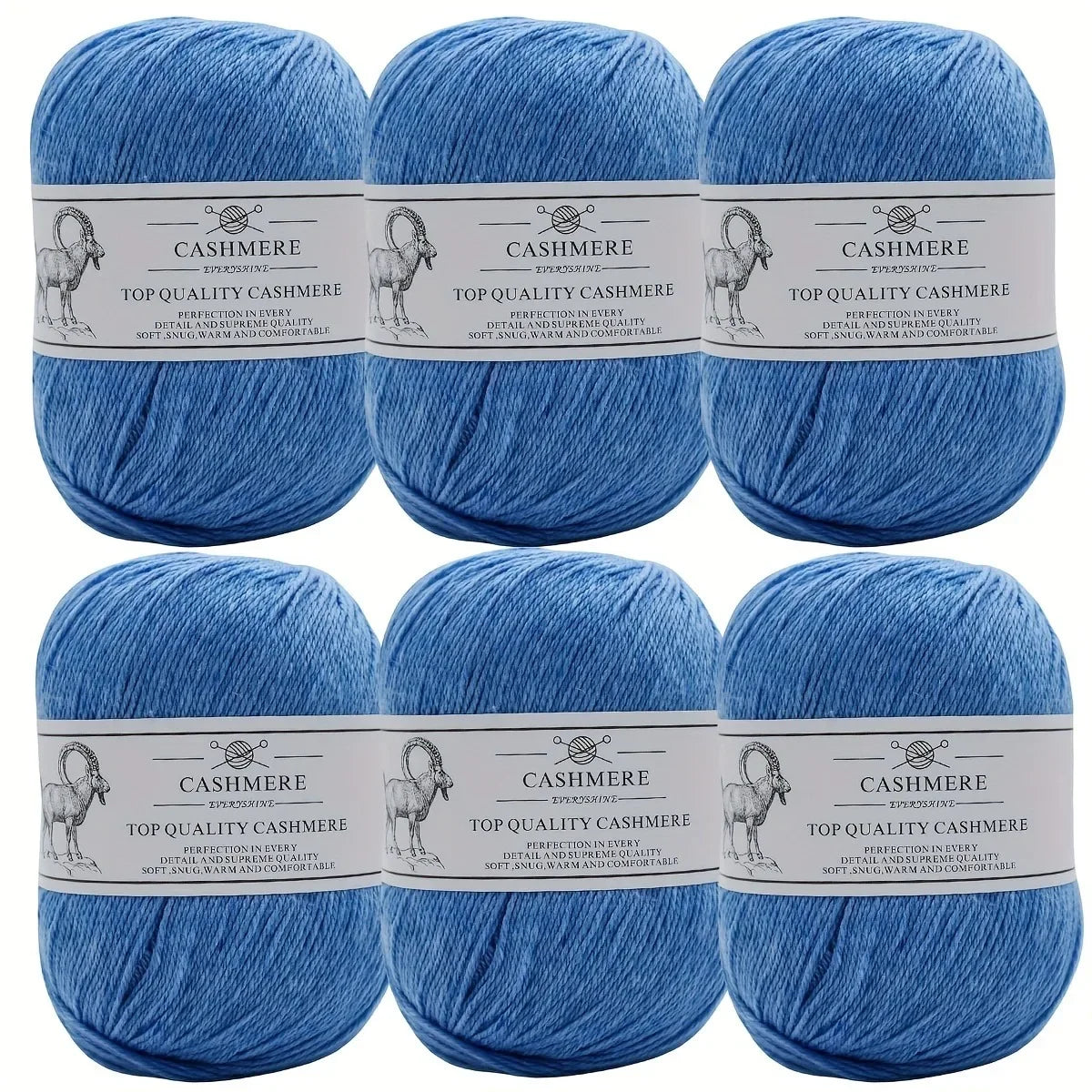 Set 6 gomitoli filo cashmere donna – Lana alta qualità per maglioni, sciarpe, cappelli e progetti fai-da-te