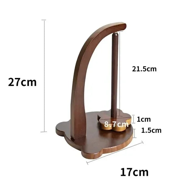 Supporto Gomitolo Filo in Legno Rotante con Sistema Magnetico – Porta Gomitolo per Uncinetto e Maglia