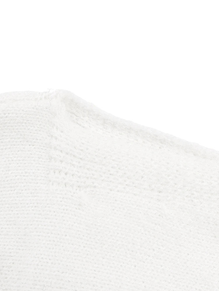 Maglione donna asimmetrico a collo alto e maniche lunghe