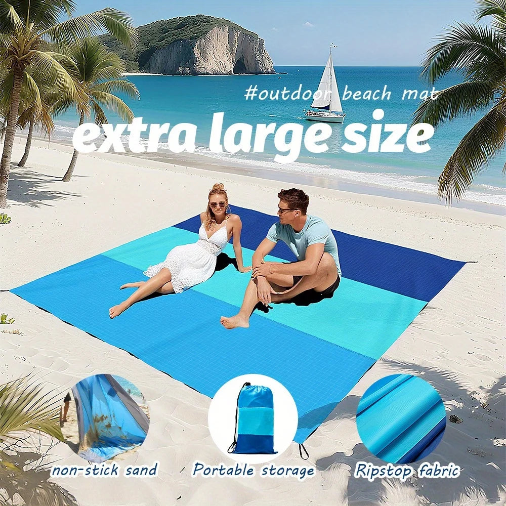 Telo Mare Antisabbia XXL – Asciugatura Rapida e Pieghevole