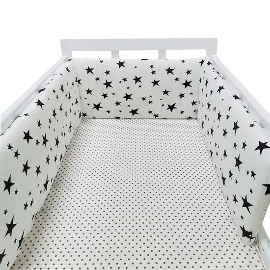 Paracolpi Lettino Imbottito 200 × 30 cm in Cotone con Fodera Removibile