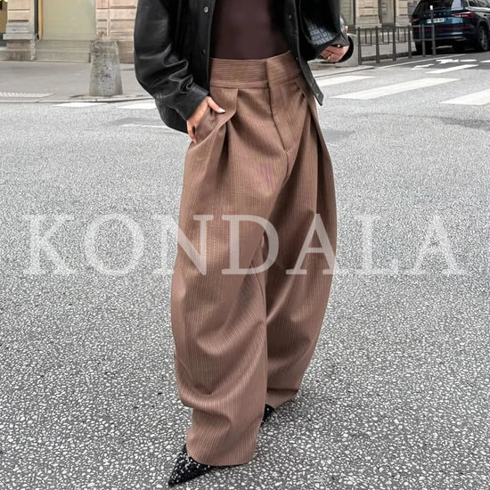 Pantaloni Balloon Donna Vita Alta – Loose Fit Eleganti Chic