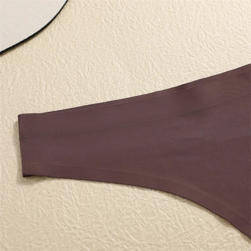 Set 7 pezzi perizomi donna seamless in ice-silk – vita bassa, T-back ultra sottile, mutandine low-waist comfort e invisibili