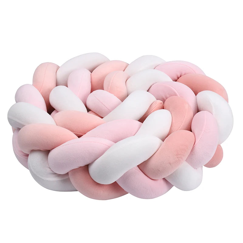 Paracolpi Culla Intrecciato 1-4 m – Protezioni Letto Neonato Treccia Marshmallow