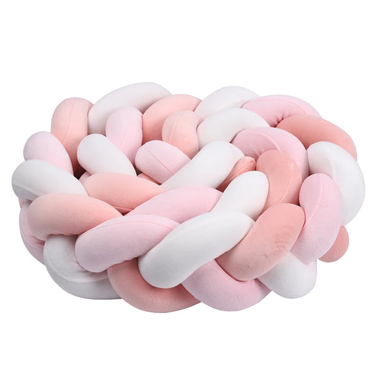 Paracolpi Culla Intrecciato 1-4 m – Protezioni Letto Neonato Treccia Marshmallow