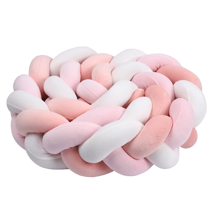 Paracolpi Culla Intrecciato 1-4 m – Protezioni Letto Neonato Treccia Marshmallow