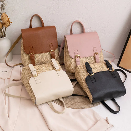 Zaino Donna Intrecciato Elegante – Spalla Moda Effetto Tessuto