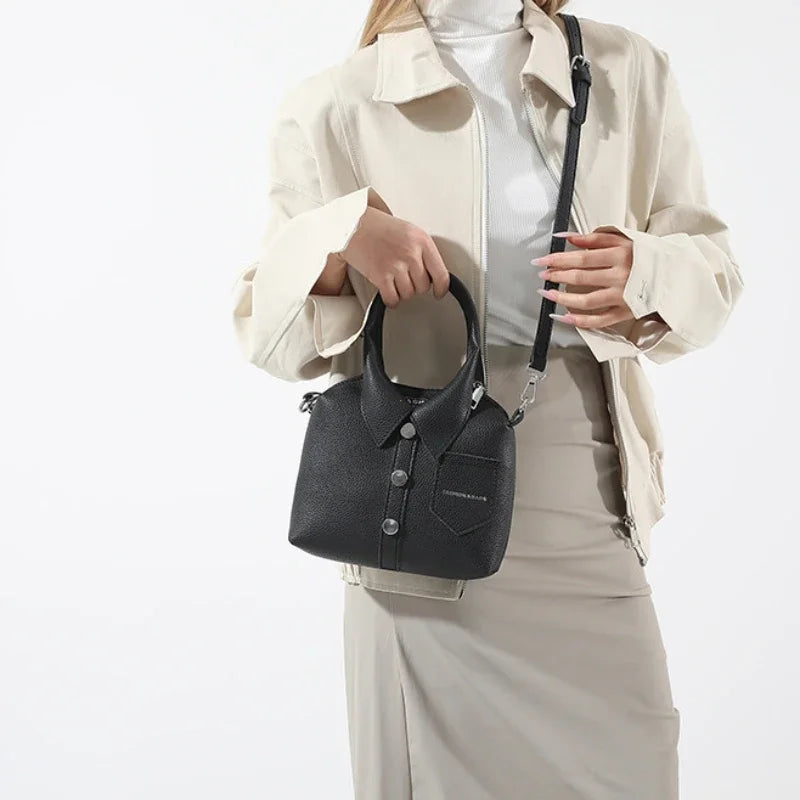 Borsa compatta quadrata in PU – shoulder / crossbody bag con zip, design elegante e di qualità per donna 2025