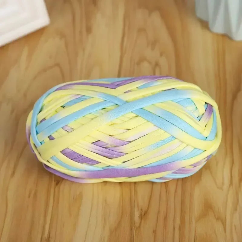 Fettuccia di Cotone Multicolor 100 g – Filo T-Shirt per Crochet, Maglia e Borse Handmade