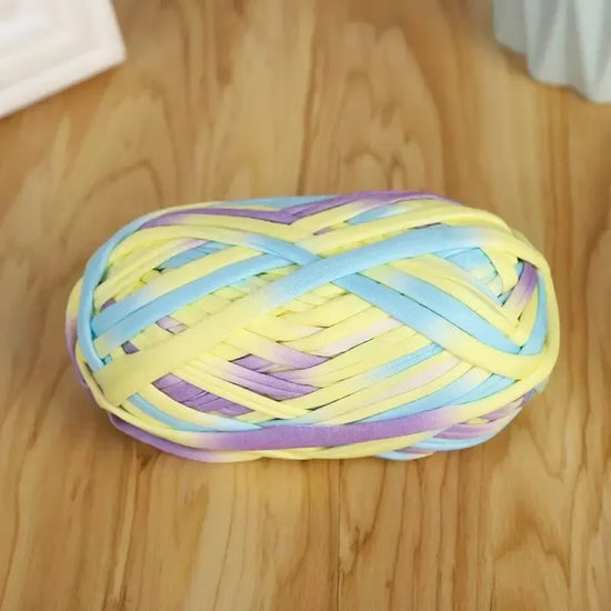 Fettuccia di Cotone Multicolor 100 g – Filo T-Shirt per Crochet, Maglia e Borse Handmade