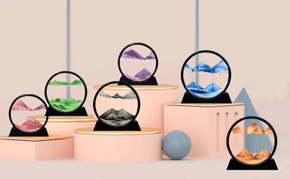 Quadro di Arte Sabbiosa 3D in Vetro – Sand Art Movimento per Casa e Ufficio