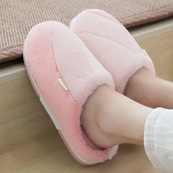 Ciabatte indoor unisex 2025 – suola alta in cotone, antiscivolo, pelose e super calde