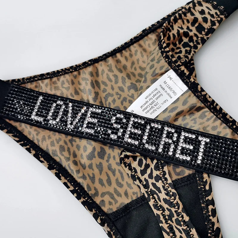 5 Slip a Vita Alta Sexy con Strass | Tanga Perizoma Donna S-XL