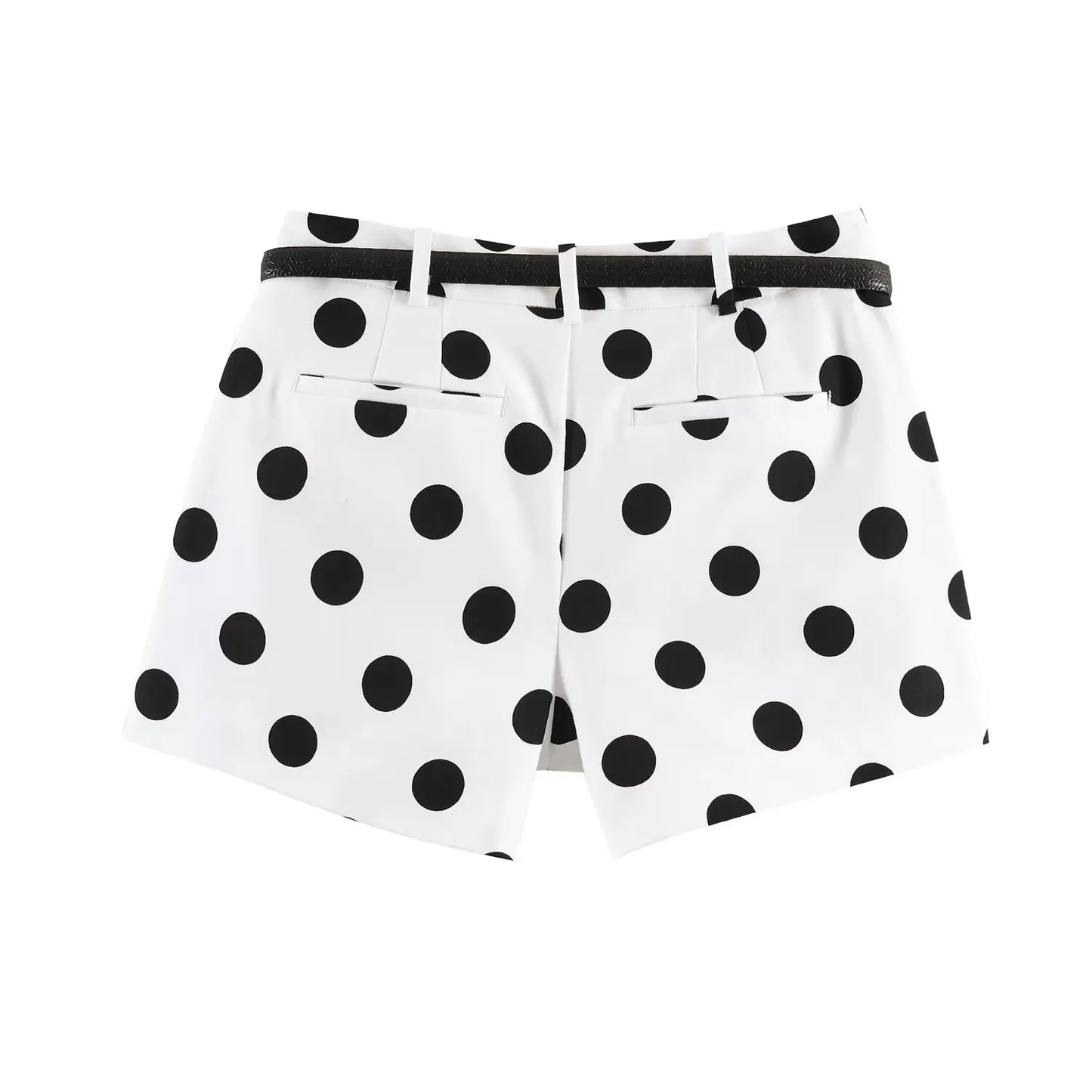 Shorts Donna a Pois Vita Alta – Pantaloncini Estivi Casual Chic