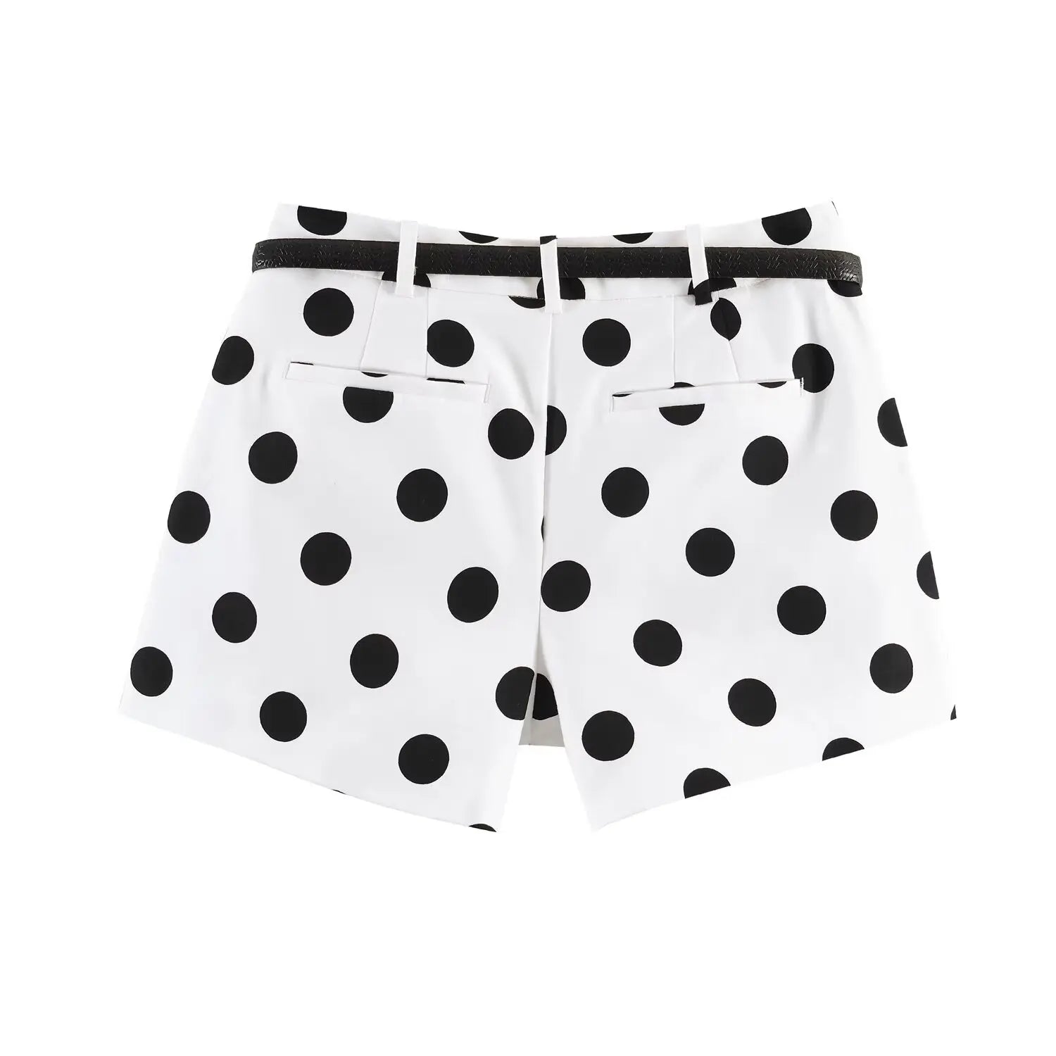 Shorts Donna a Pois Vita Alta – Pantaloncini Estivi Casual Chic