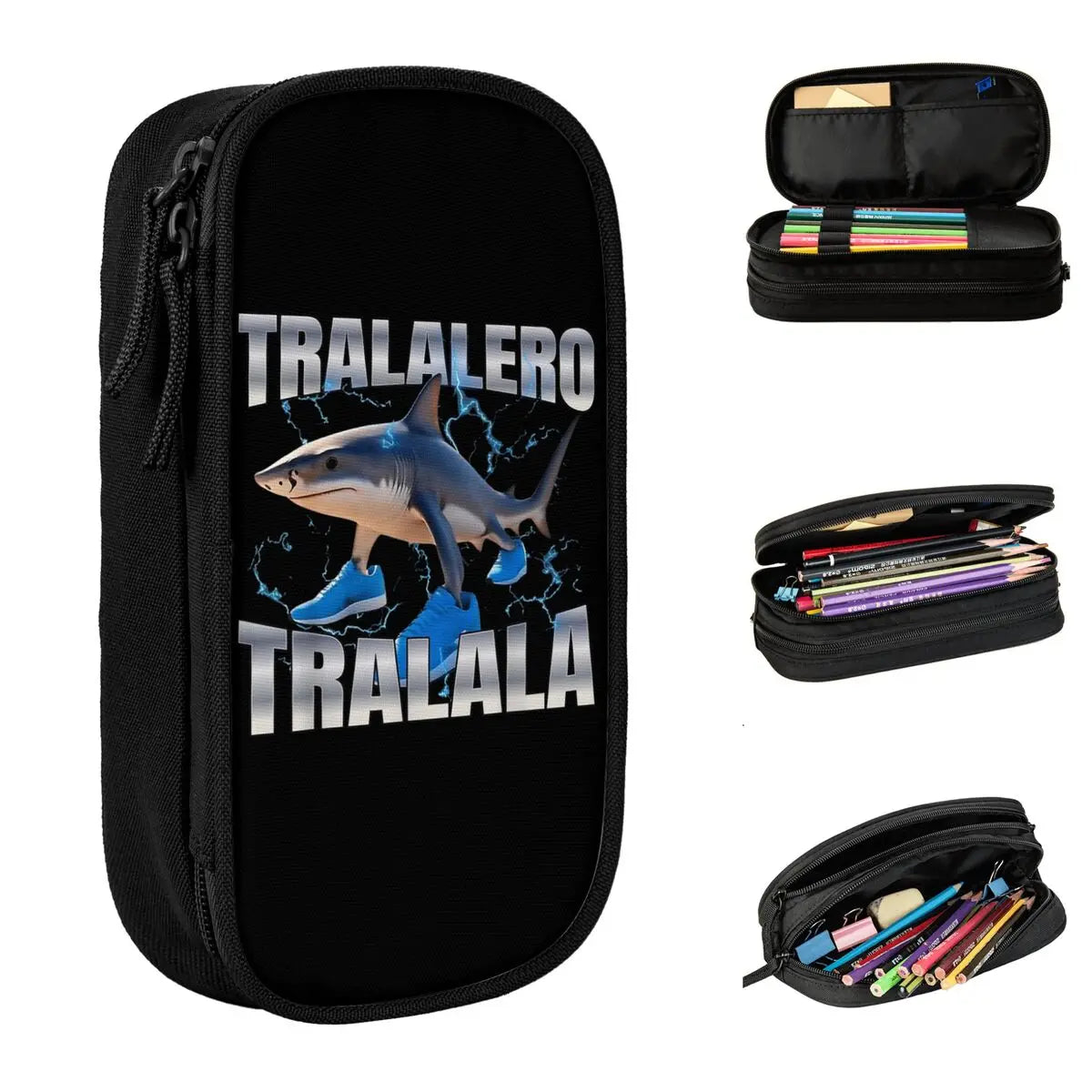 Astuccio Tralalero Tralala – Pencil Case Shark Meme Italian Brainrot, Divertente e Virale