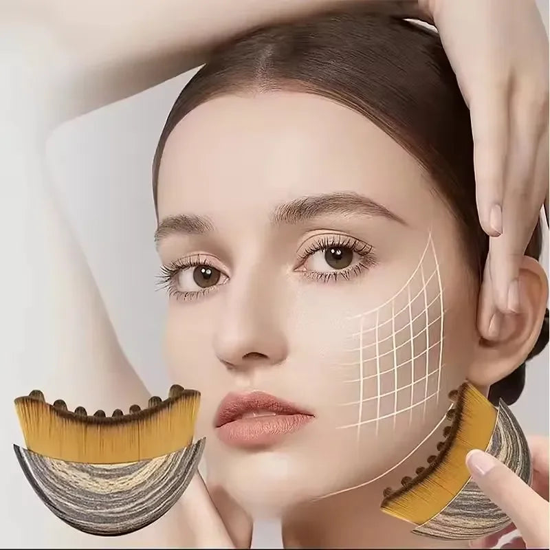 Spazzola Drenaggio Linfatico Viso – Massaggiatore Manuale per Skincare