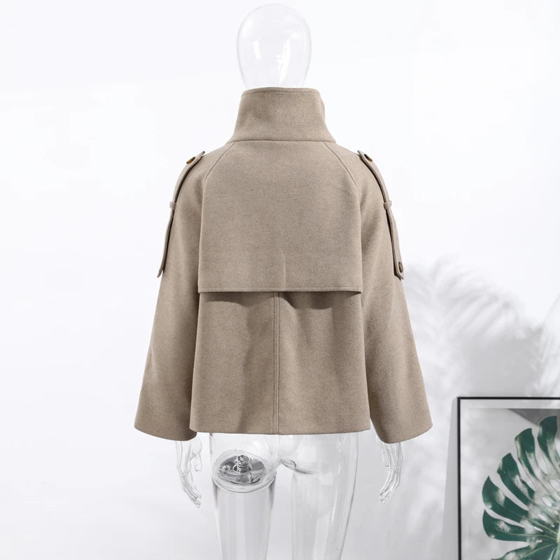 Giacca donna con collo alto e bottoni, modelli 01-04