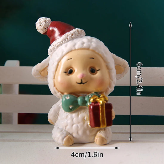 Decorazioni natalizie da scrivania 2025 ‒ set figurine Piccolo Babbo Natale + Alberello ornamentale per ufficio e casa
