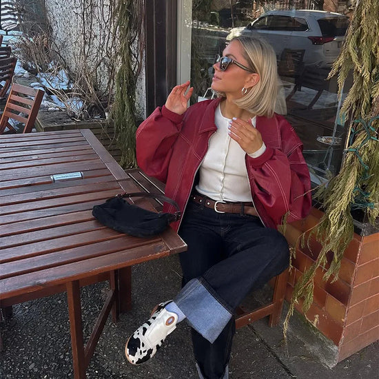Bomber Donna Collo Alto con Zip - immagine 45