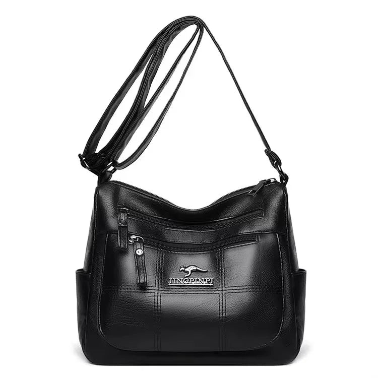 Borsa a tracolla donna con tasche e scomparti - Nero, codice 21