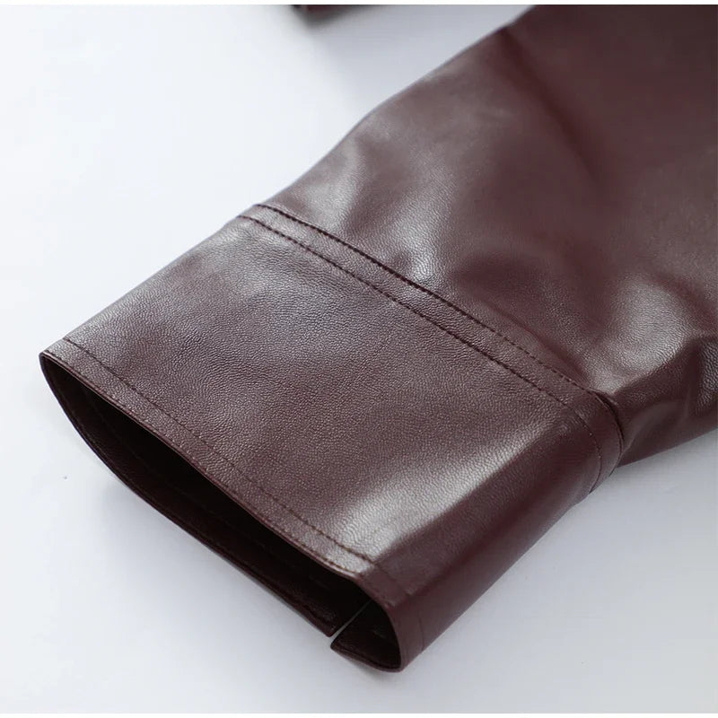 Giacca Donna Effetto Pelle Vintage con Zip - immagine 13
