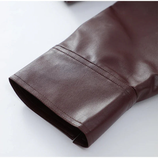 Giacca Donna Effetto Pelle Vintage con Zip - immagine 13