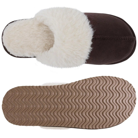 Ciabatte donna in pelliccia eco e suede – antiscivolo, indoor/outdoor, moda casa 2025