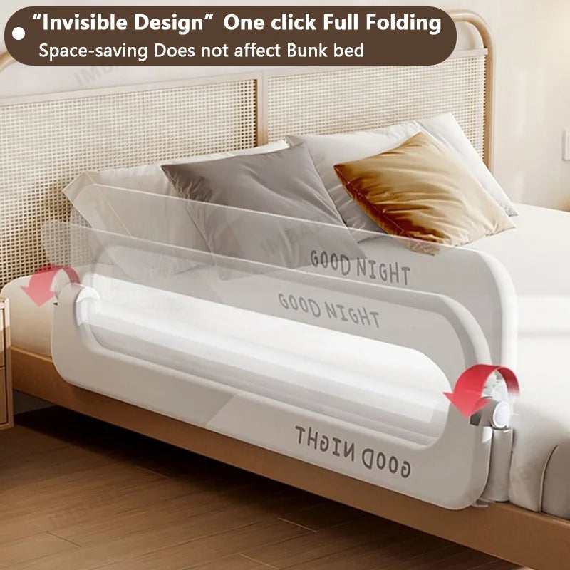 Sponda Letto Bambini Pieghevole – Barriera Anticaduta Regolabile