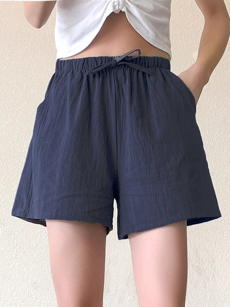 Shorts Donna Vita Elastica con Fiocco – Pantaloncini Casual Sportivi