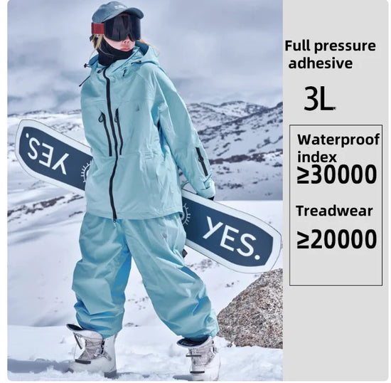 Completo sci e snowboard unisex con giacca e pantaloni