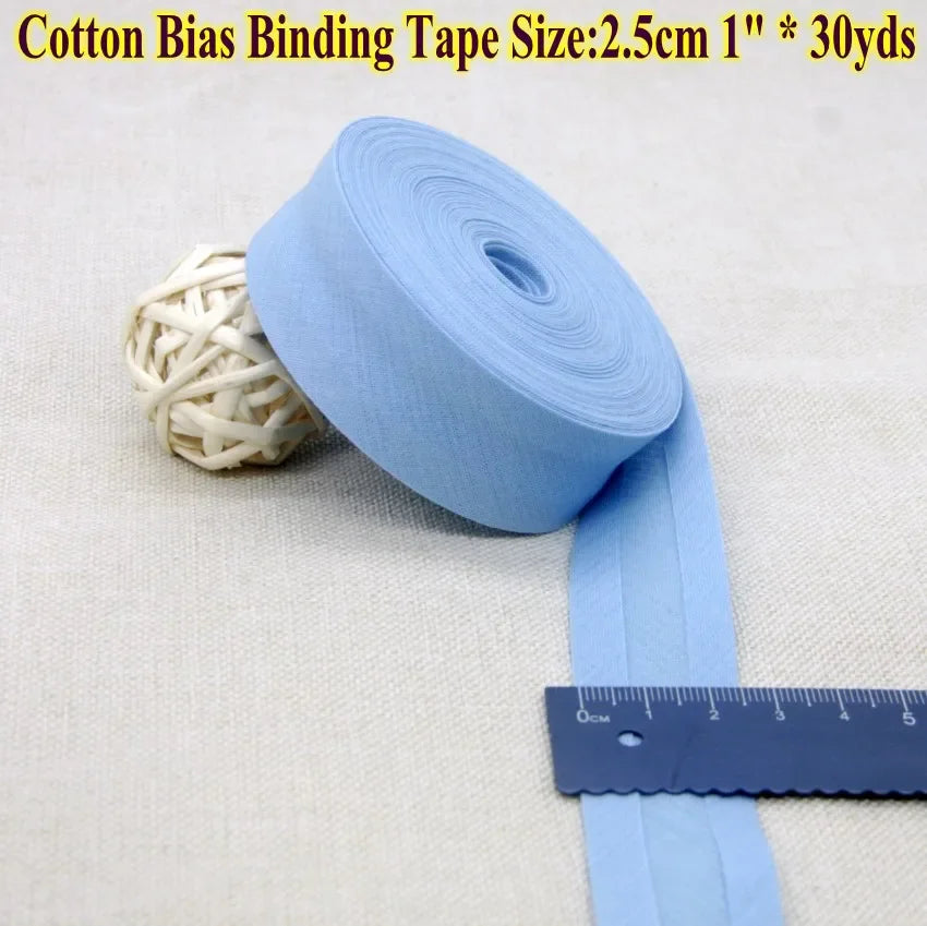 Nastro bias binding cotone 25 mm · rotolo 30 metri – rifiniture, bordi e accessori cucito fai-da-te