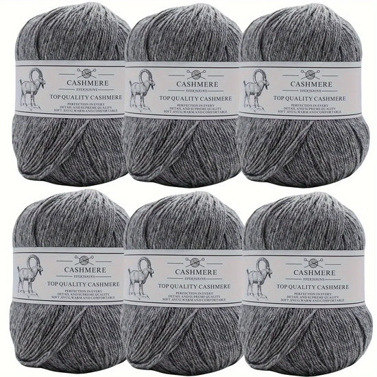 Set 6 gomitoli filo cashmere donna – Lana alta qualità per maglioni, sciarpe, cappelli e progetti fai-da-te