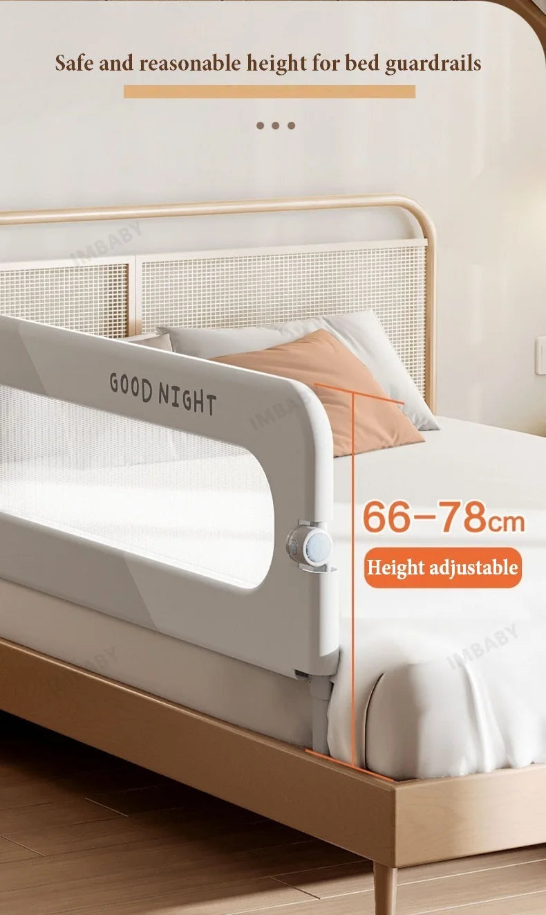 Sponda Letto Bambini Pieghevole – Barriera Anticaduta Regolabile