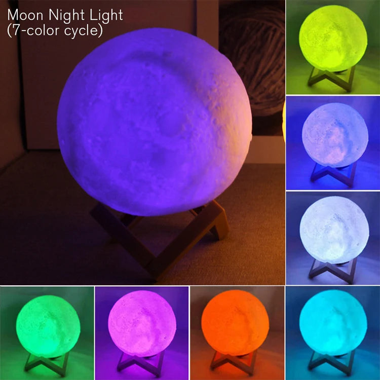 Lampada luna LED galassia – Book light magica per camera bambini e relax