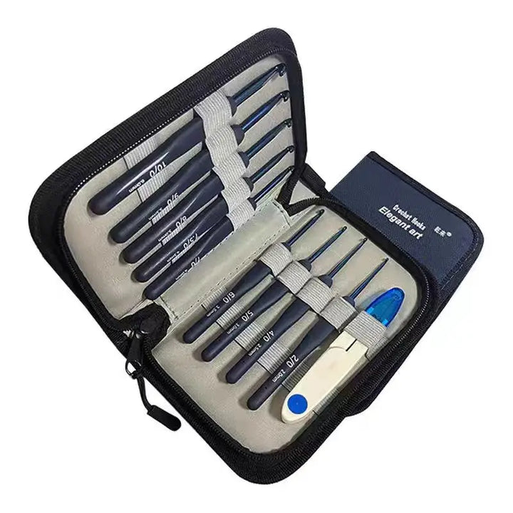 Set Strumenti da Lavoro Handmade 10 pezzi – Manico Ergonomico per Crochet, Maglia e DIY