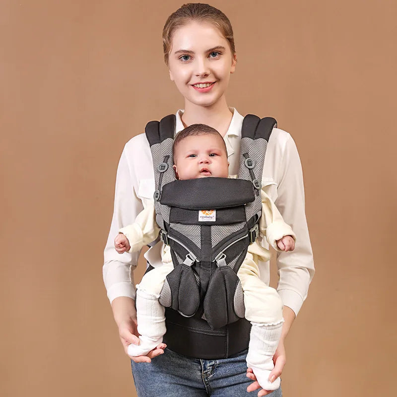Marsupio Ergonomico Neonato‑Bimbo – Baby Carrier / Waist Stool Multifunzione (0‑36 mesi)