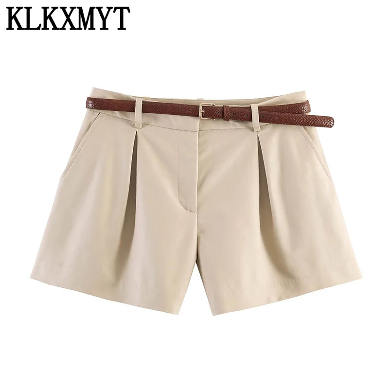 Shorts Donna a Pois Vita Alta – Pantaloncini Estivi Casual Chic