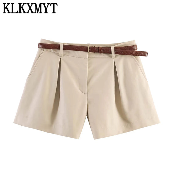 Shorts Donna a Pois Vita Alta – Pantaloncini Estivi Casual Chic