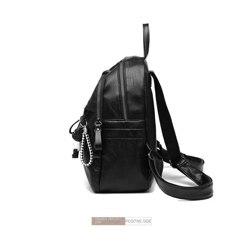 Zaino nero casual / crossbody monospalla, stile carino e vegan friendly
