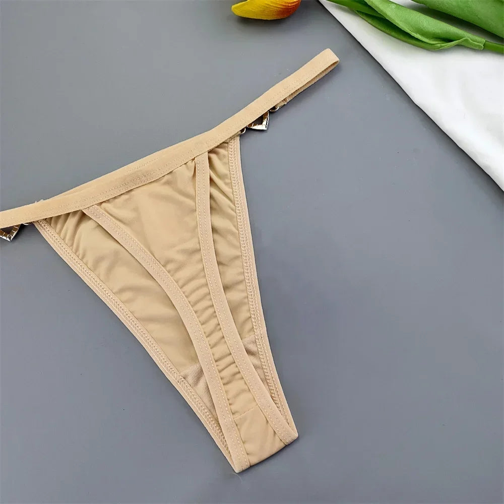 Set 3 Perizomi Sexy con Fibbia Strass – Effetto Ghiaccio, Invisibili, Ultra Comfort